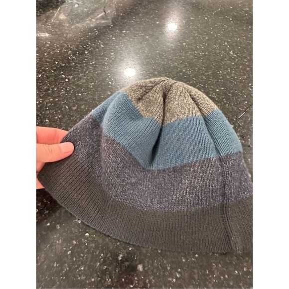 Men's Turtle Fur BTV Ragg Winter Wool Hat Blue & Gray Wool Blend - Picture 7 of 7
